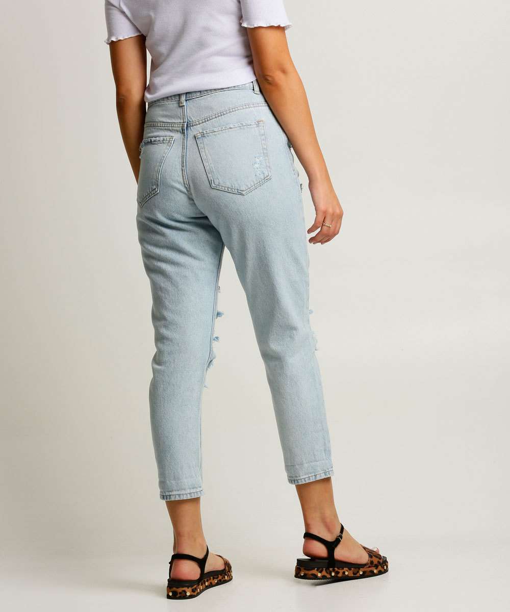 Calça Jeans Destryed Capri