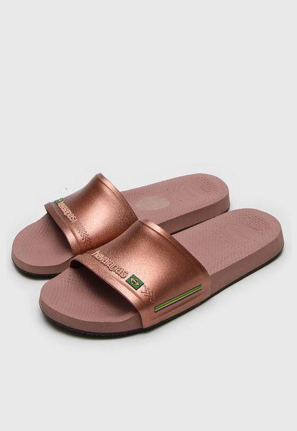 Sandália Havaianas Slide Rosê