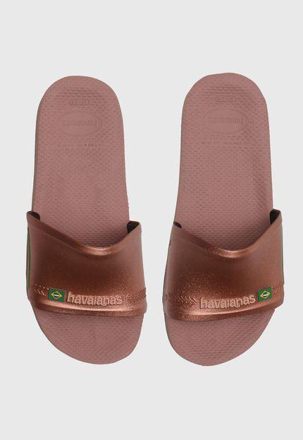 Sandália Havaianas Slide Rosê