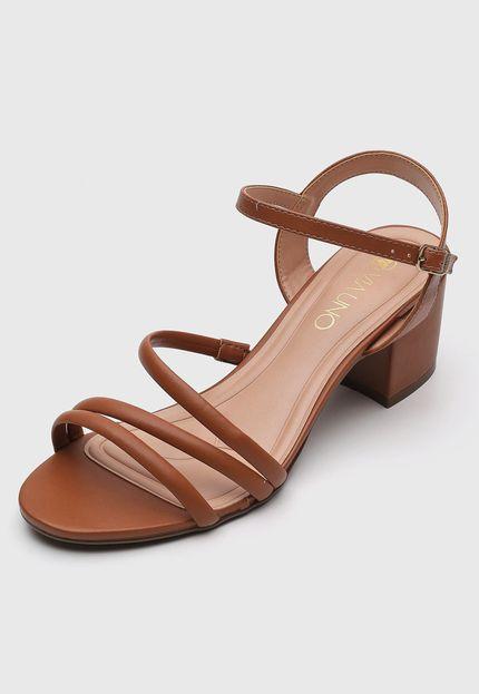 Sandália Via Uno Tiras Laranja