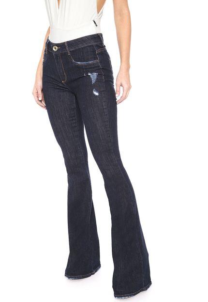 Calça Jeans Flare Desgastes
