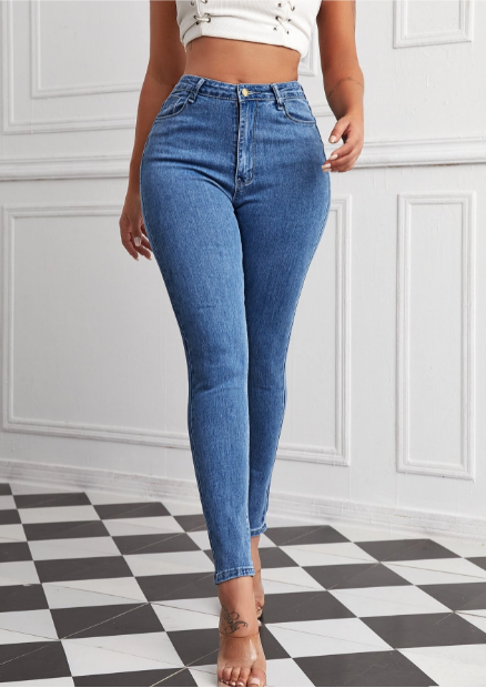 Calça Jeans skinny de estiramento alto