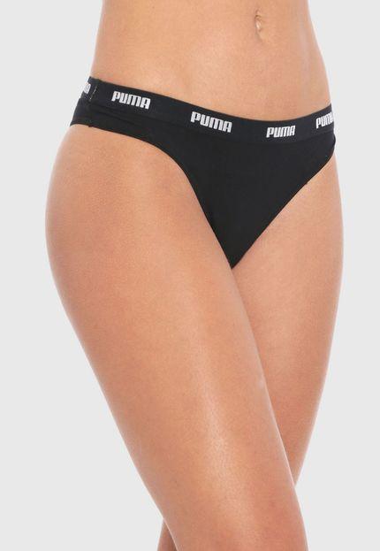 CALCINHA PUMA BIQUÍNI LOGO PRETA
