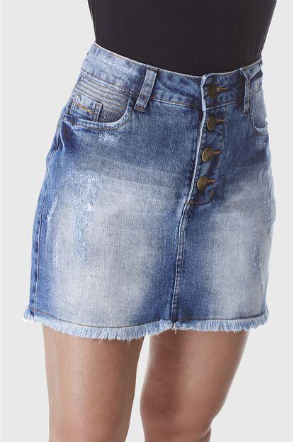 Saia Jeans Cintura Alta