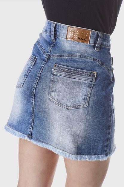 Saia Jeans Cintura Alta