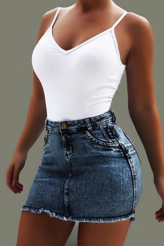 Saia Jeans Modeladora