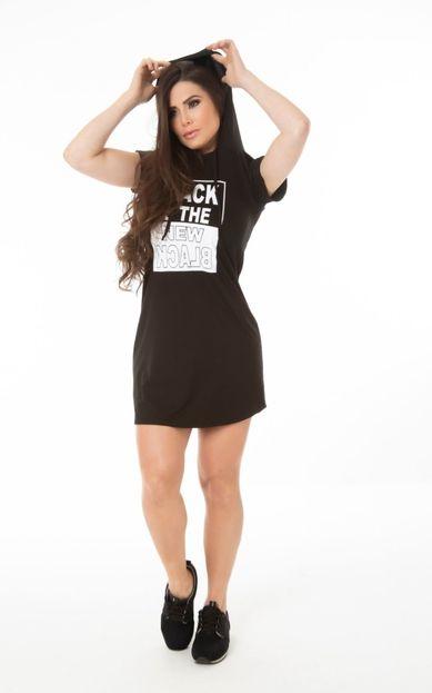 Vestido Capuz Black